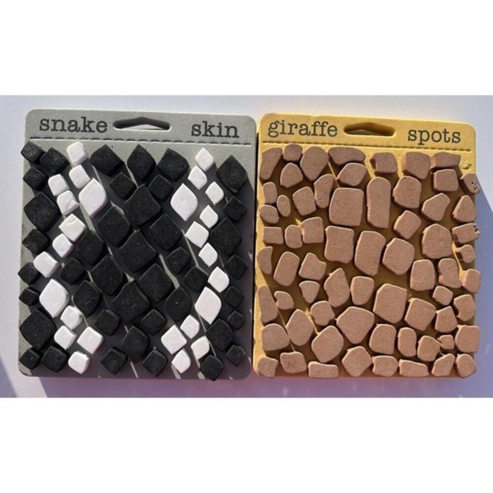 -CRAFT STAMPS Chunky Stamps Of Giraffe And Snake Skin